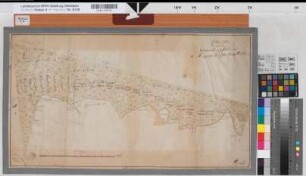 Kümmerdingsen (Hüllhorst) Magernholsen (Hüllhorst) Teilung der Berganteile 1786 100 rh. Ruten = 18,1 cm 35 x 63 kol. Zeichnung Friemel Spez.Verz. Markenkarten V Nr. 33