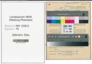 Entnazifizierung Elsa Zellmann , geb. 23.09.1907 (Lehrerin)