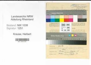 Entnazifizierung Herbert Krause , geb. 14.05.1913 (Referent)