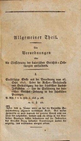 Novellen zur baierischen Gerichts-Ordnung so wie solche dermal in dem königl. baier. Großherzogthume Würzburg eingeführt sind