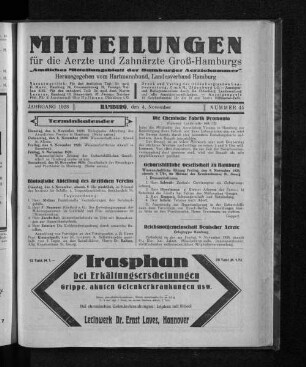 Jahrgang 1928, Hamburg, den 4. November, Nummer 45