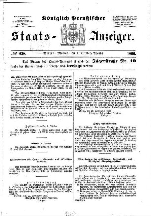 Königlich Preußischer Staats-Anzeiger. 1866, 10