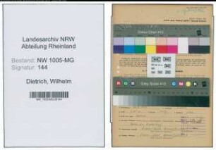 Entnazifizierung Wilhelm Dietrich , geb. 23.06.1897 (Kraftfahrer)