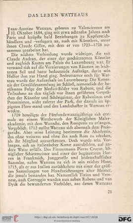 Das Leben Watteaus