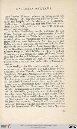 Das Leben Watteaus