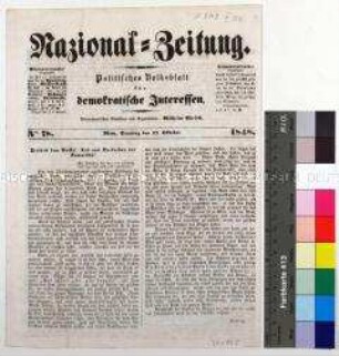 Österreichische Zeitung Nazional-Zeitung, Nr. 78