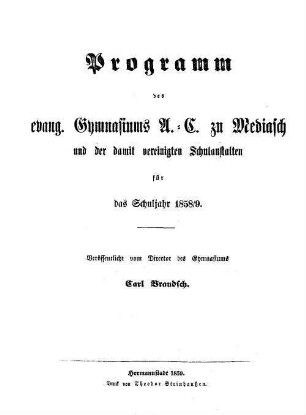 Der Weinbau in Siebenbürgen : (Programm mit Schulnachrichten), 2