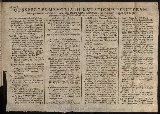 Conspectus Memorialis Mutationis Punctorum. /ad pag. 65