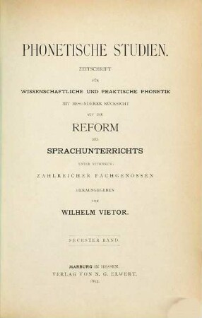 Phonetische Studien. 6. 1893