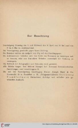 Zur Beachtung