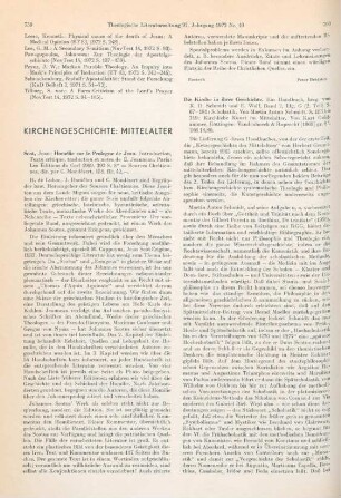 760-762 [Rezension] Schmidt, Martin Anton, Scholastik