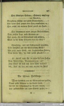 Die schönen Herbsttage