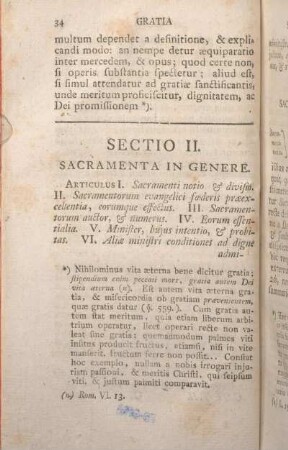 Sectio II. Sacramenta In Genere.