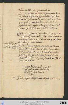 [fol. 18] De loco et ordine eorum qui publicis processionibus et stationibus academicis adsunt