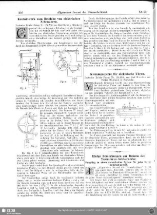 Klemmgesperre für elektrische Uhren