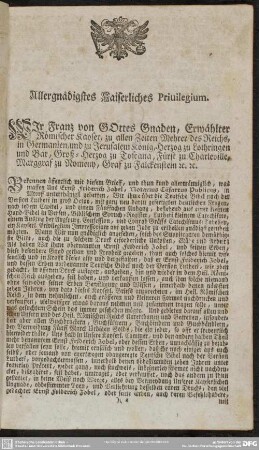 Allergnädigstes Kaiserliches Privilegium