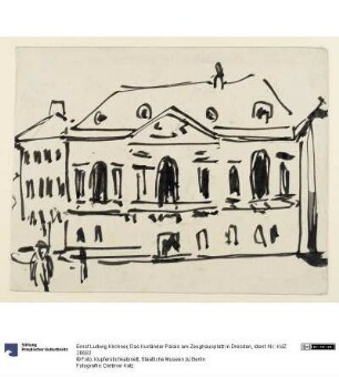 Das Kurländer Palais am Zeughausplatz in Dresden