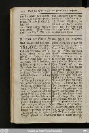 II. Von der Gnade Gottes gegen die Menschen.