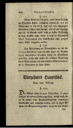 Vierzehntes Hauptstück - Zwey und zwanzigstes Hauptstück