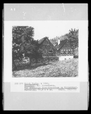 Der ehemalige Ober-Kretscham im Mitteldorf (Bärndorf, Schlesien)