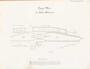 Erweiterung des Plauer Kanals. Schleusen, Kade: Lageplan 1:1000