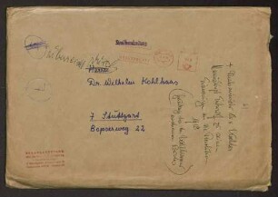 Manuskript-Entwurf zu Ludwig von Köhlers 1931 erschienenem Buch über die Staatsumwälzung in Württemberg 1918