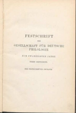 Festgabe an Karl Weinhold : Ihrem Ehrenmitgliede zu seinem fünfzigjährigen Doktorjubiläum
