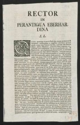 Rector In Perantiqua Eberhardina S. L.