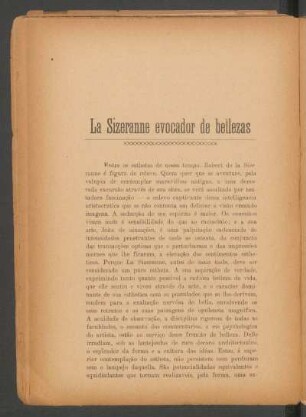 La Sizeranne evocador de bellezas