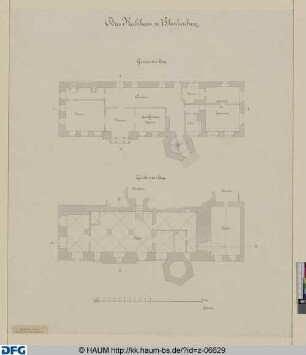 Das Rathaus zu Blankenburg - Grundrisse der ersten und zweiten Etage