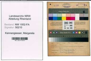 Entnazifizierung Margarete Kannengiesser, geb. 14.04.1880 (Haendlerin)
