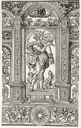 Hans Burgkmair. Allegorie des Merkur. Holzschnitt