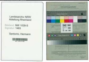 Entnazifizierung Hermann Santorini , geb. 08.08.1891 (Landessekretaer)