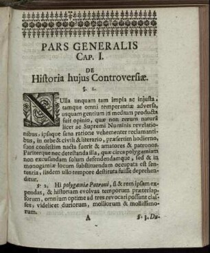 Cap. I. De Historia hujus Controversiae.
