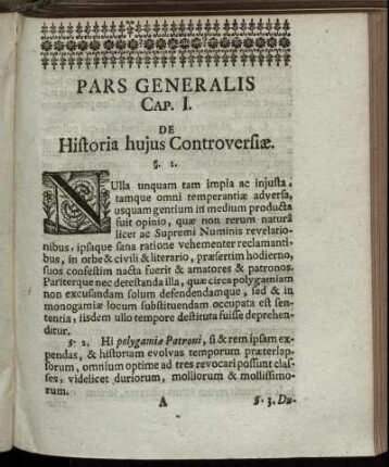 Cap. I. De Historia hujus Controversiae.