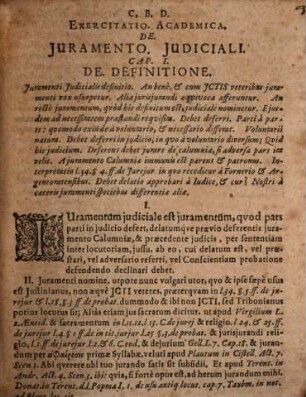Exercitatio acad. de iuramento iudiciali