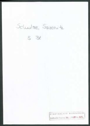 Schulze-Gaevernitz, [Gerhart von], [an Wichert]