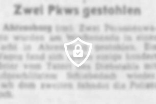 Zwei Pkws gestohlen