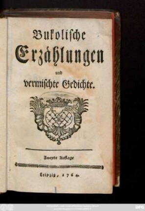 Bukolische Erzählungen und vermischte Gedichte