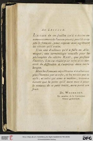 Au Lecteur