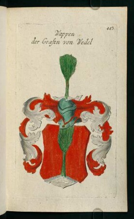 443r-443v, 443. Wappen der Grafen von Wedel
