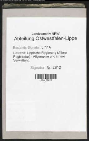 Ankauf und Verwaltung des Gutes Bexten