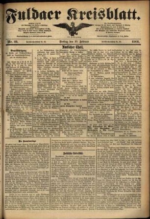 Ausgabe vom Freitag, den 10. Februar 1905.