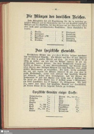 Das spezifische Gewicht