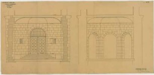 Fischer, Theodor; Kassel; Museum (jetzt: Hessisches Landesmuseum) - Turm - Vorraum (Schnitte)