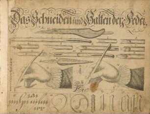 Das Schneiden und Halten der Feder