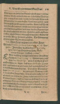 VI. Von Feurmännlein/ oder Feur-Männle/ ... Empulis, Irrwischen Tückebolden/ ... auffsteigendem Feur ...