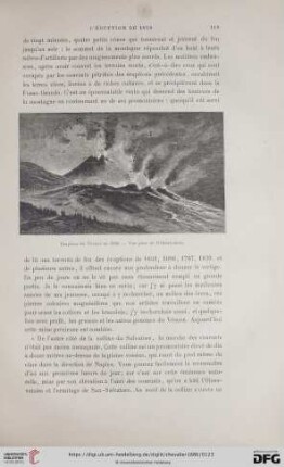 Éruption du Vésuve en 1858. - Vue prise de l'Observatoire