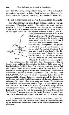 § 1. Die Konstruktion der vierten harmonischen Elemente.