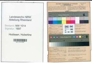 Entnazifizierung Hubertine Hodissen , geb. 23.09.1894 (Schneiderin)
